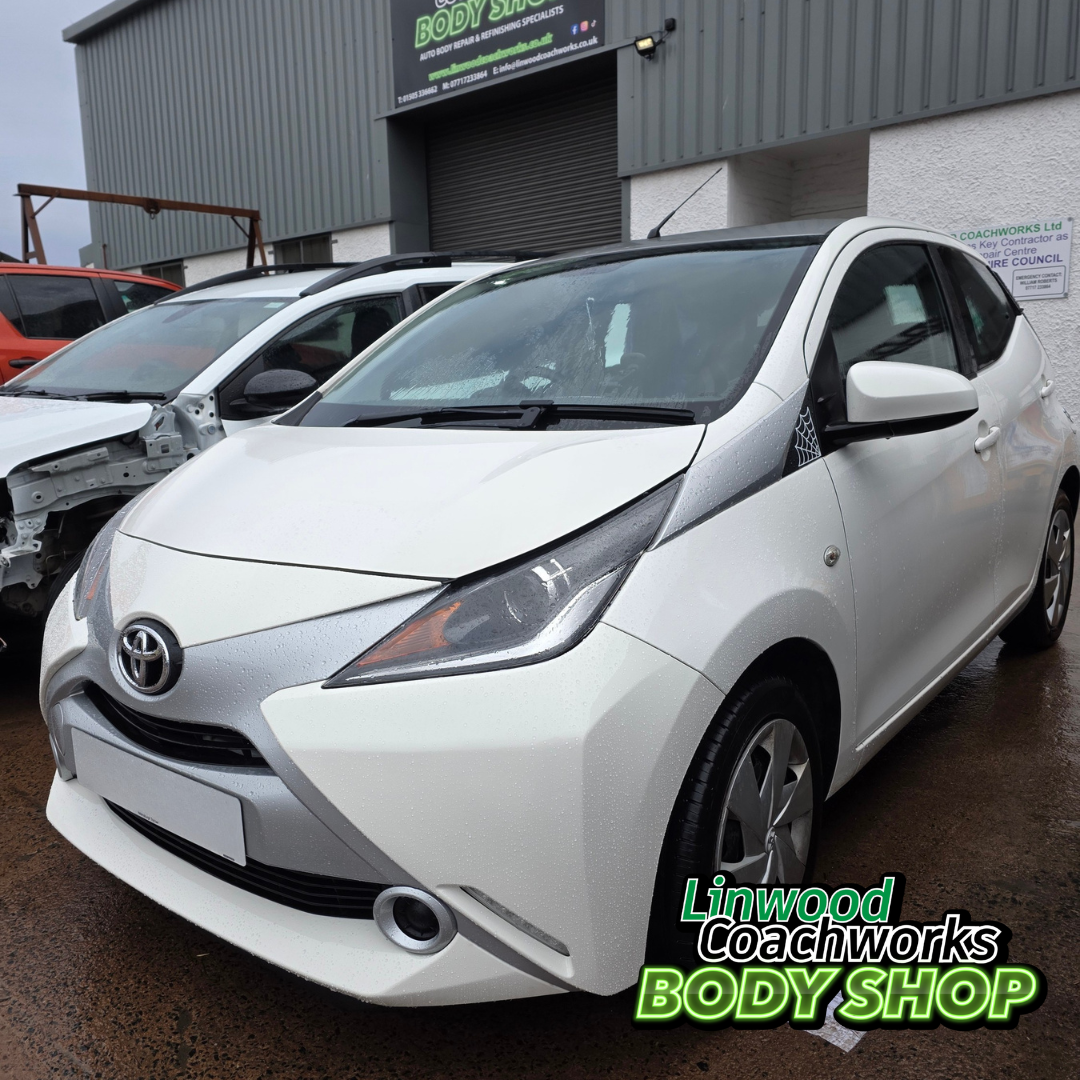 Accident damaged vehicle at Linwood Coachworks bodyshop Paisley