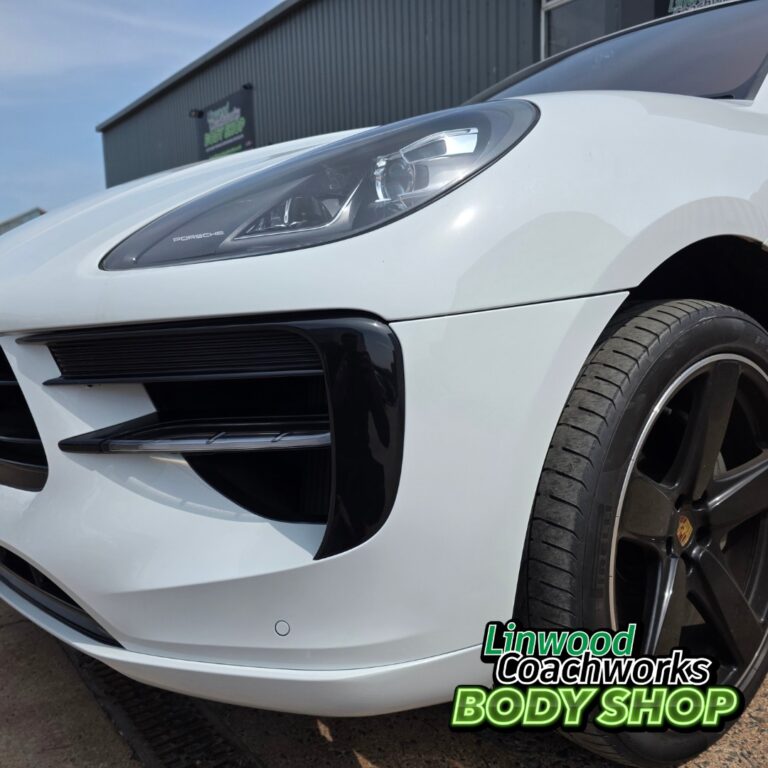 Porsche Macan fully repaired and refinished at Linwood Coachworks Paisley
