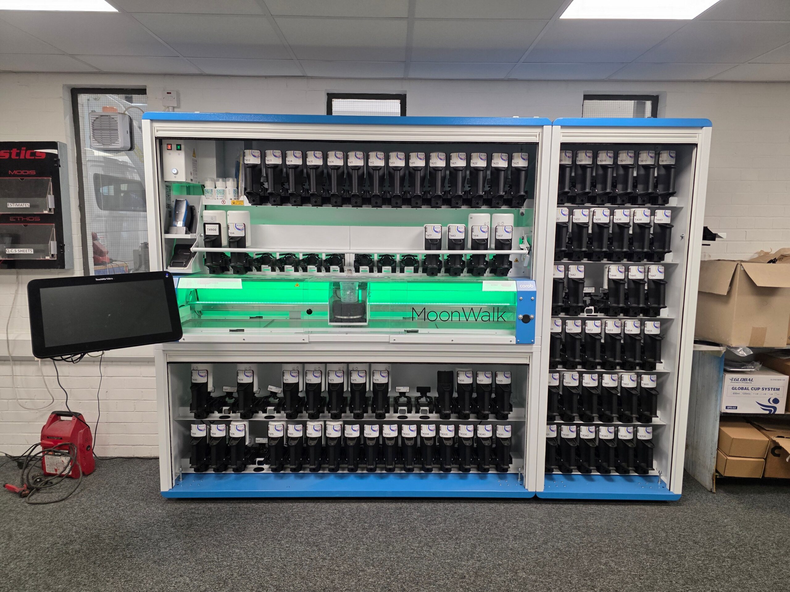 PPG MoonWalk automated paint mixing system at Linwood Coachworks Paisley